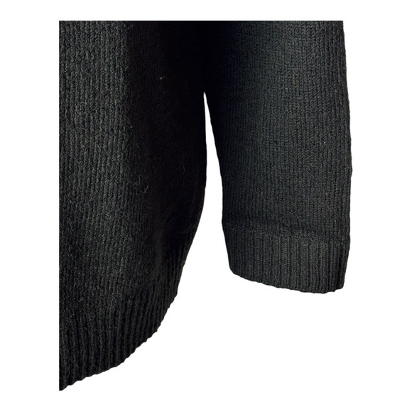 J Jill Sweater Women Medium Petite Black‎ Ivory Fair Isle Nordic Knit Mock Neck - Picture 6 of 12